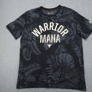 Under‎ Armour Project Rock Warrior Mana T Shirt Mens XL Black Tropical